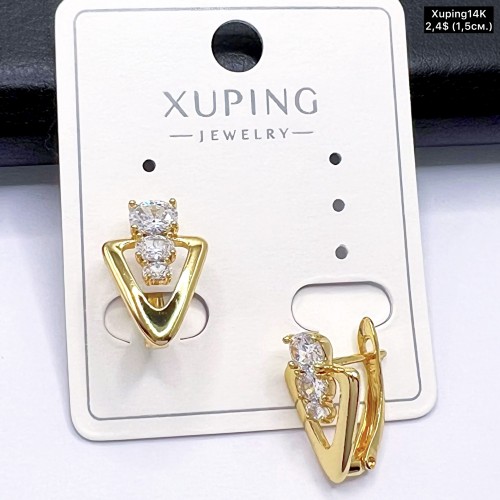 Сережки Xuping14К 10815 (1,5см.)